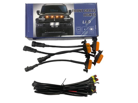 Lâmpadas montadas de superfície Amber Flashing Strobe For Car Tacoma GMC Ford Truck Police da grade do diodo emissor de luz